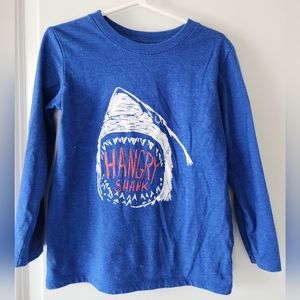 5t Cat and‎ Jack blue long sleeved shark t-shirt Vacation Spring Break beach
